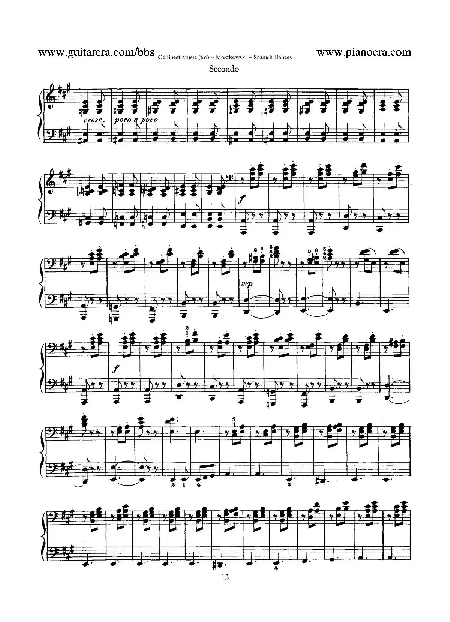 Spanish Dances Op.12(西班牙舞曲·四手联弹版)