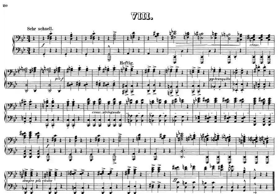 12 Waltzes Op.59 4 Hands(12首圆舞曲·四手联弹·Ⅷ)