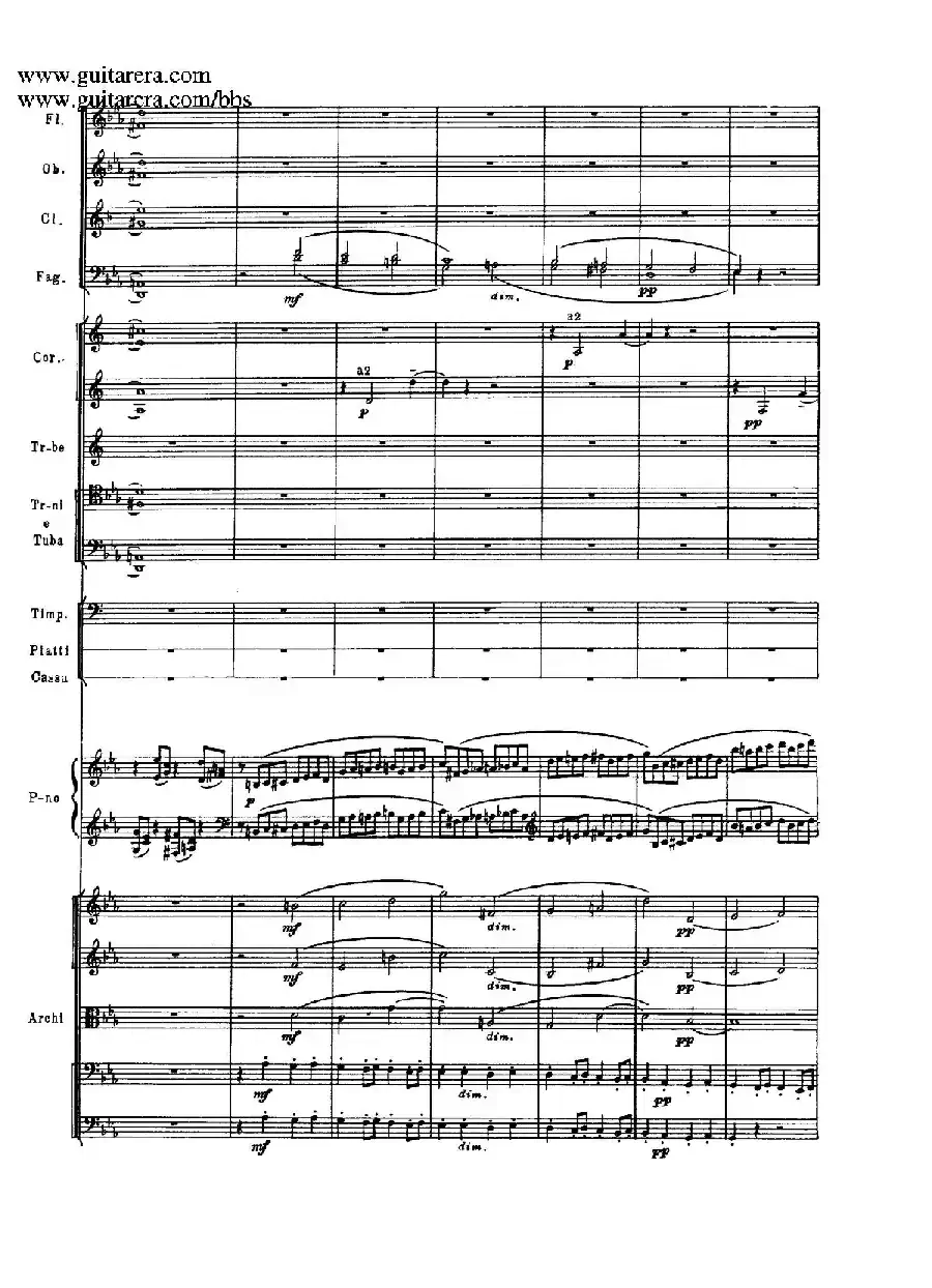 c小调第二钢琴协奏曲 Op.18(第三乐章总谱P13——24)
