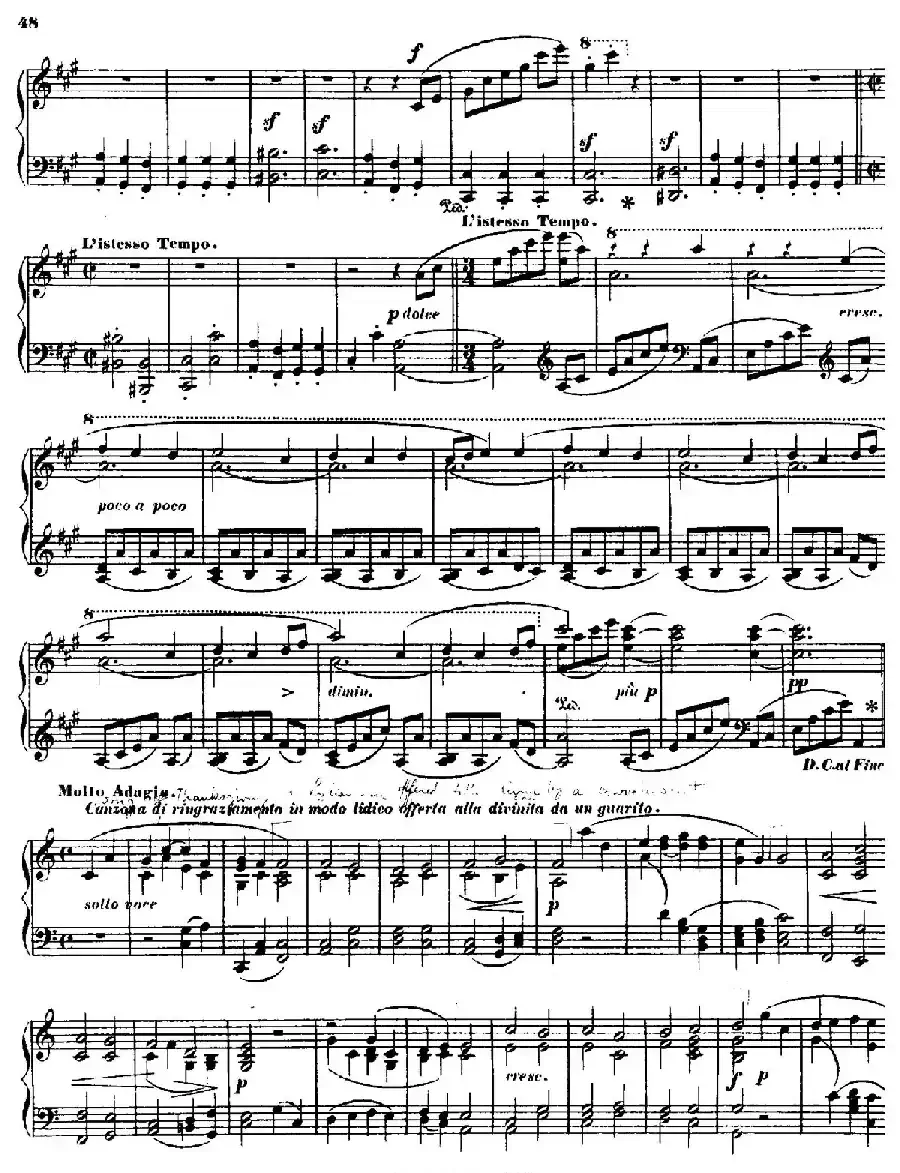 String Quartet No.15 in a Minor Op.132(a小调第十五弦乐四重奏·钢琴独奏版)