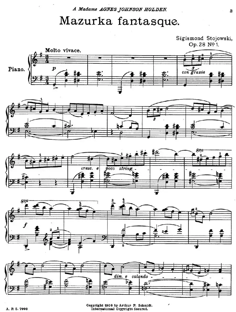 2首玛祖卡舞曲(1)(Two Mazurkas Op.28 No.1)