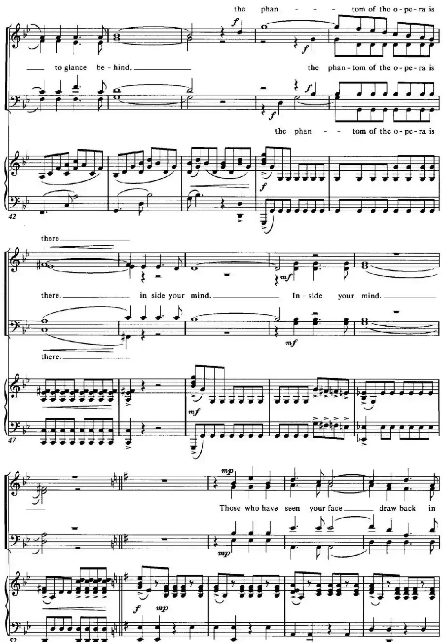 Choral Suite from The Phantom of the Opera(4 THE PHANTOM OF THE OPERA、四重奏)