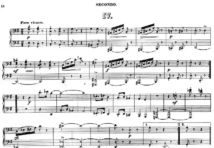 Zwolf Original-Compositionen fur Pianoforte zu 4 Handen Op.57(12首四手联弹小品·4)