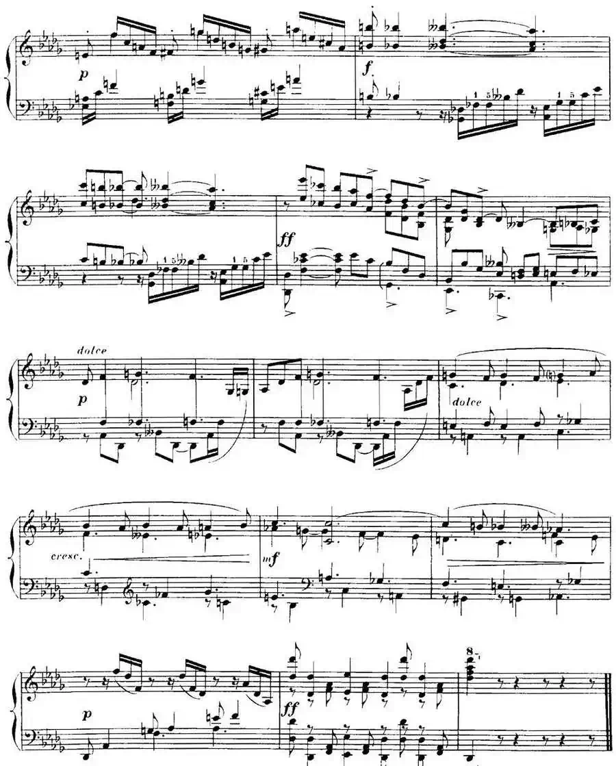 福雷13首船歌:Barcarolle No·8 in D-flat, Op·96