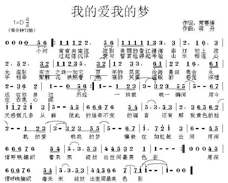 我的爱我的梦(专题片《香港色彩》主题曲 )