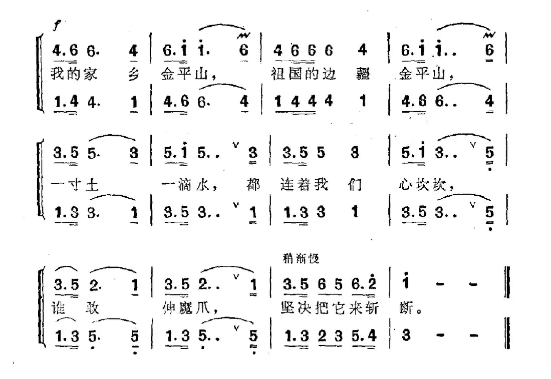 我的家乡金平山(女声二重唱)