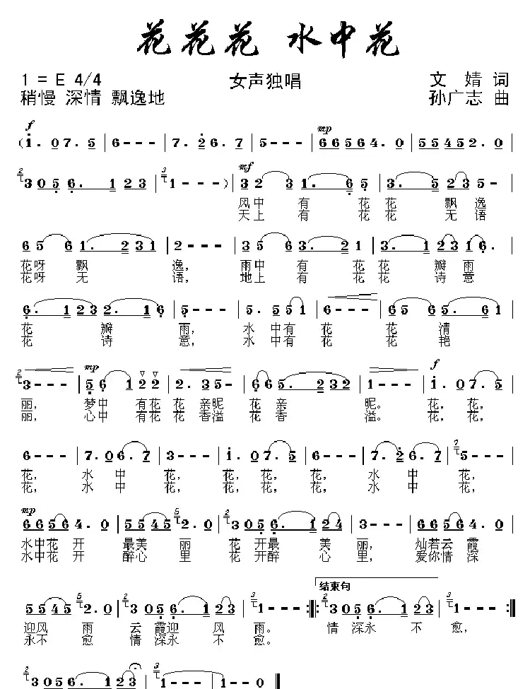 花花花 水中花
