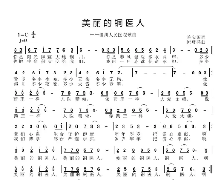 美丽的铜医人