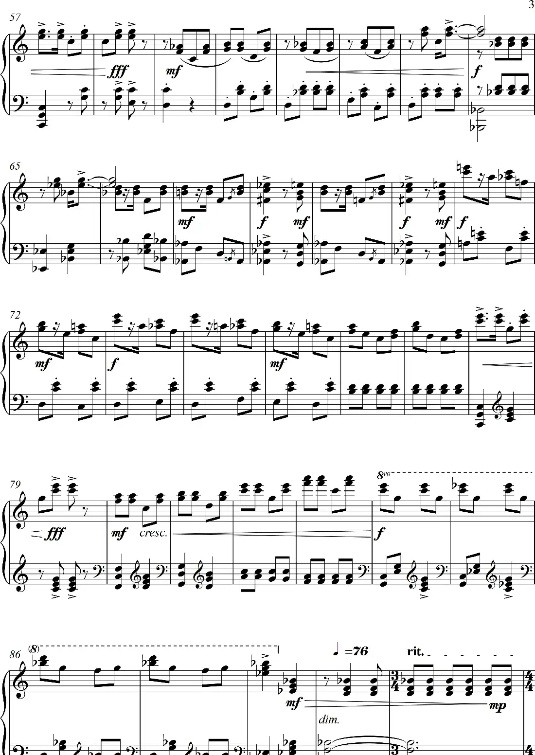 “山歌主题与变奏”“Folk Pctema and Variationns”(钢琴独奏Piano Solo)