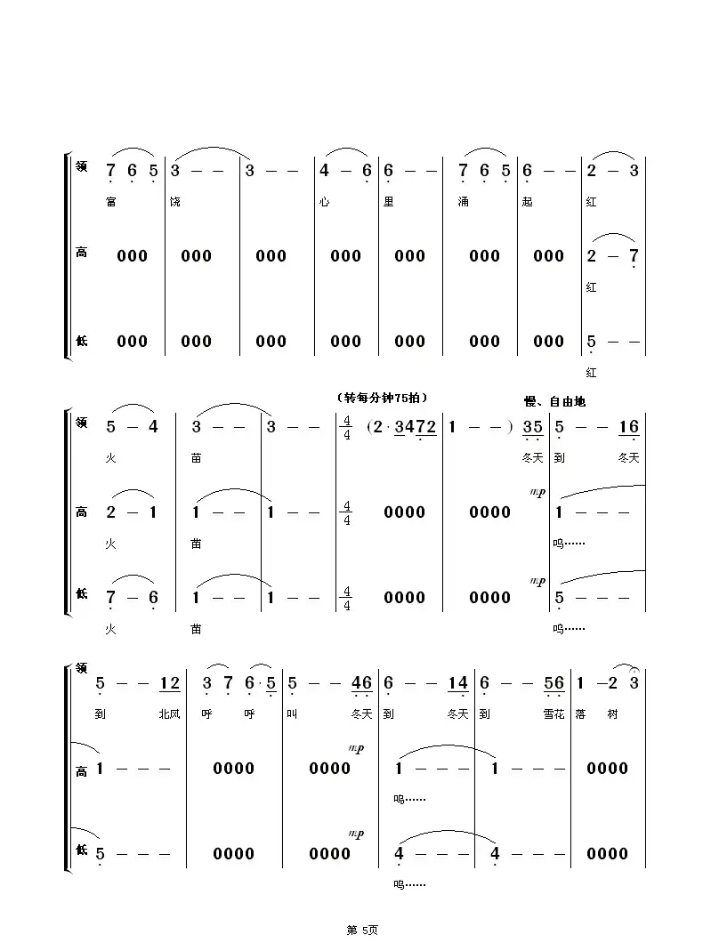 四季谣(童声合唱—领唱)