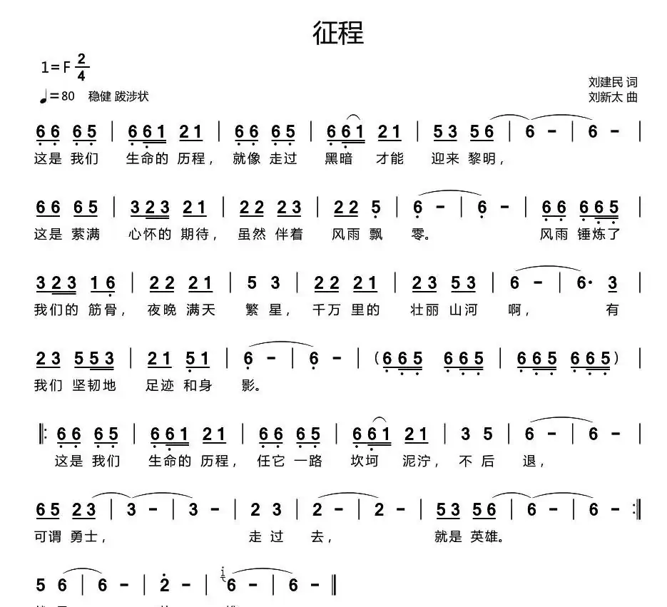 征程(刘建民词 刘新太曲)