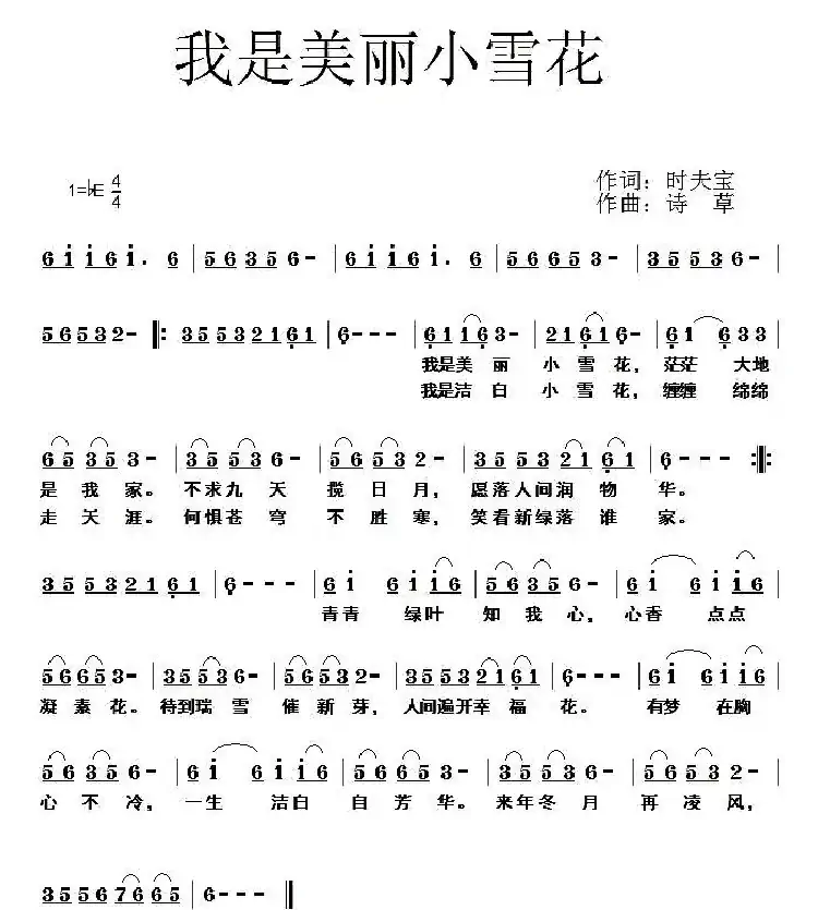 我是美丽小雪花