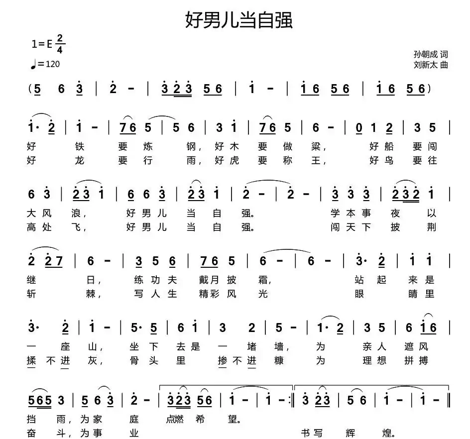 好男儿当自强