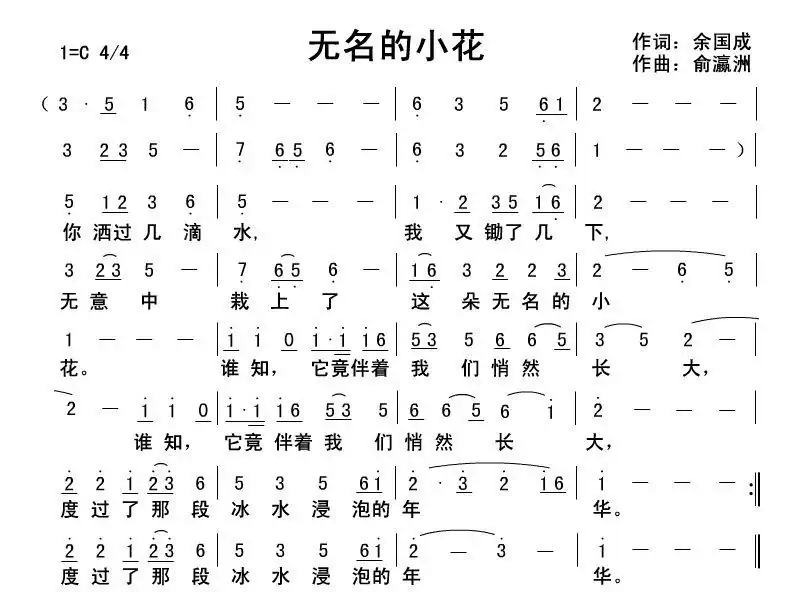 无名的小花