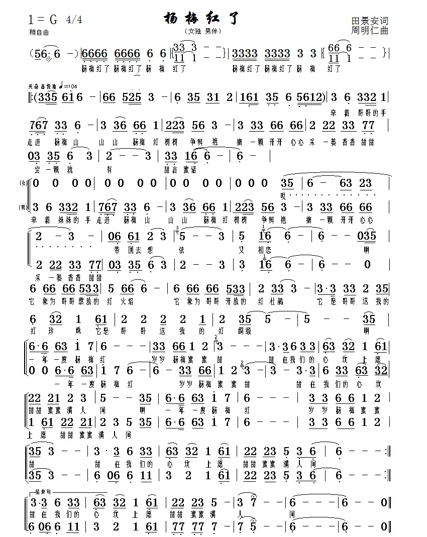 杨梅红了
