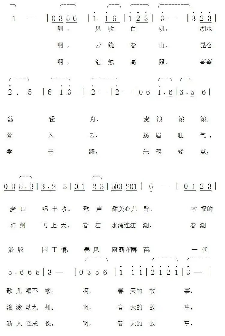 春潮颂(陈士应词张延道曲)