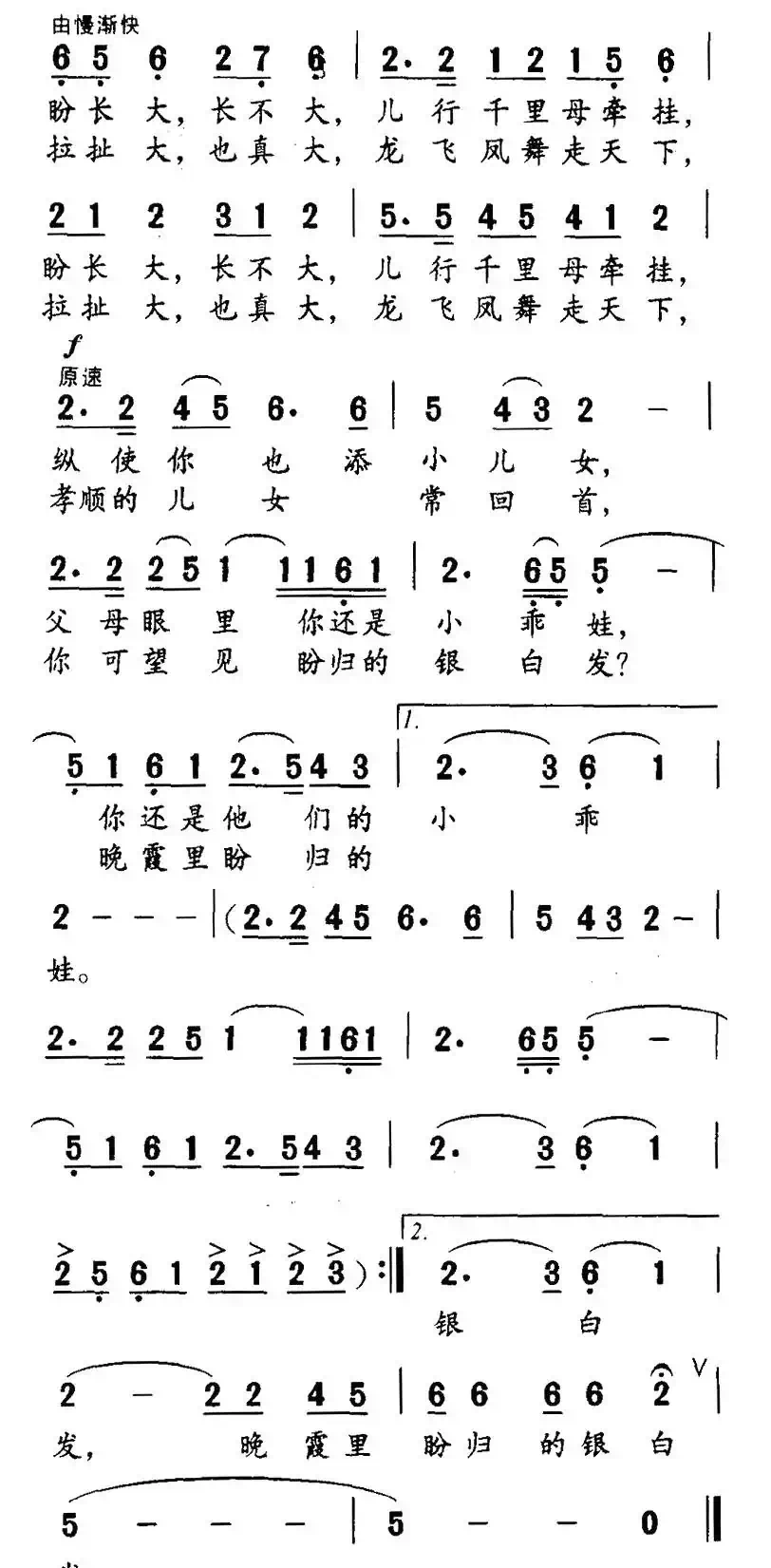 可怜天下父母心(刘志毅词 陆军曲)