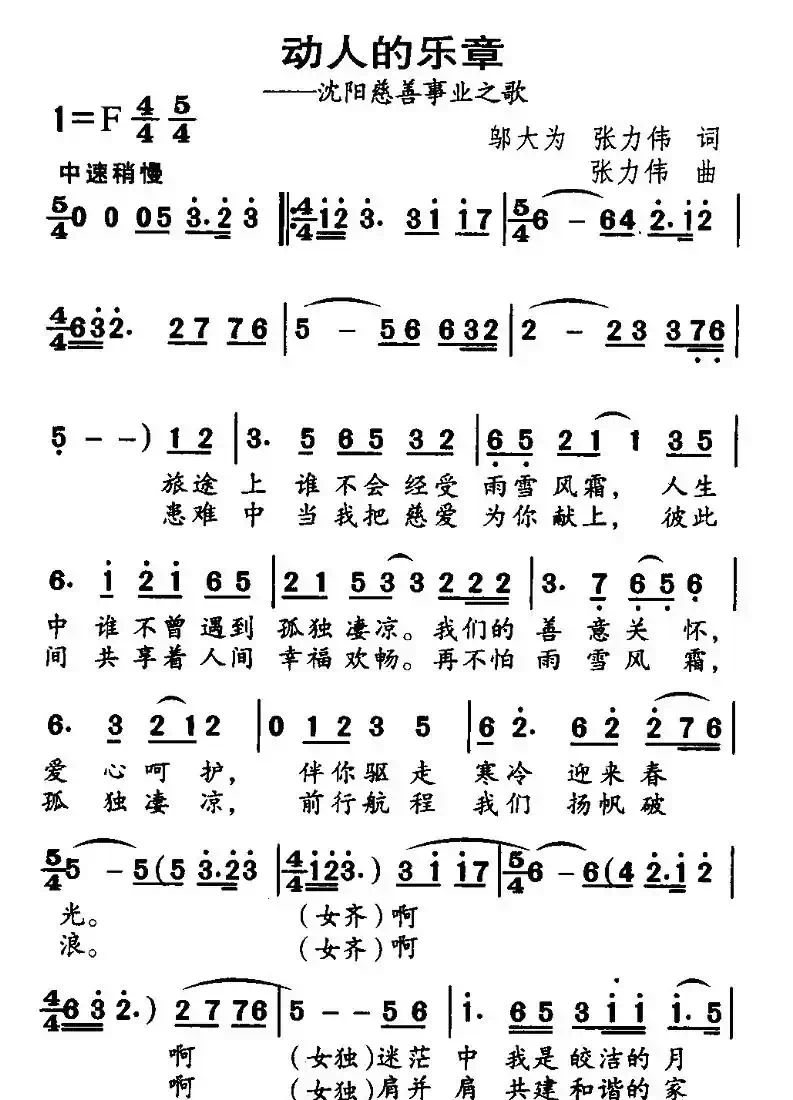 动人的乐章(沈阳慈善事业之歌)