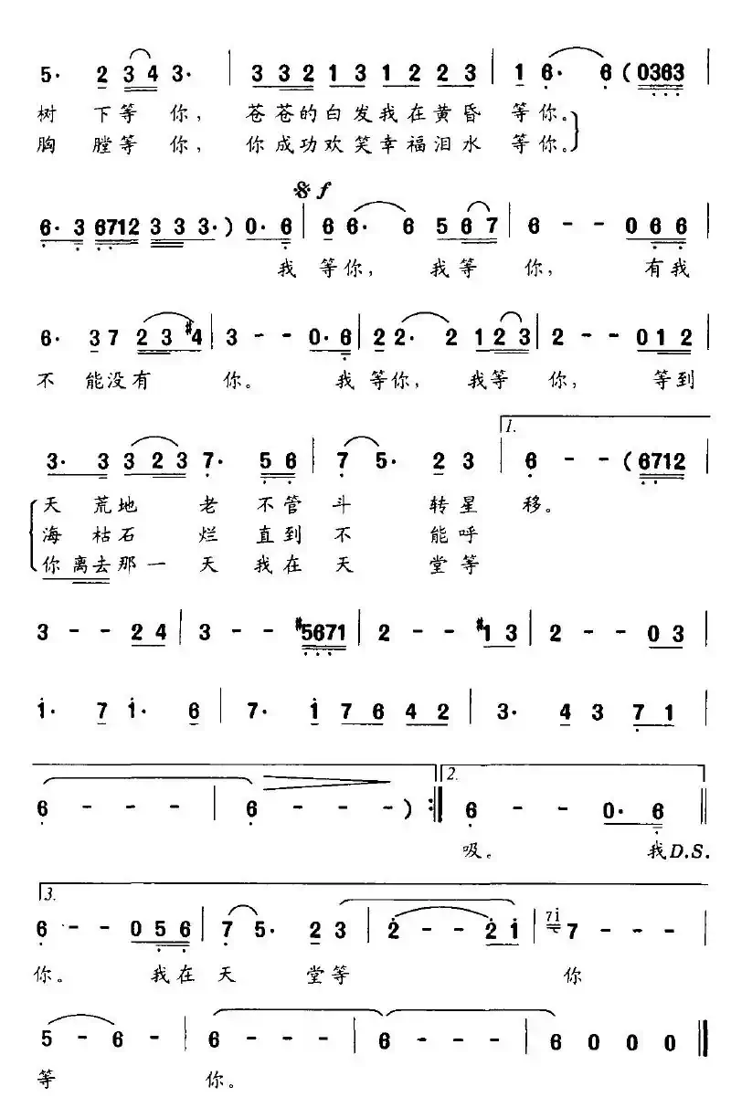 我等你(朝明词 晓夜曲)