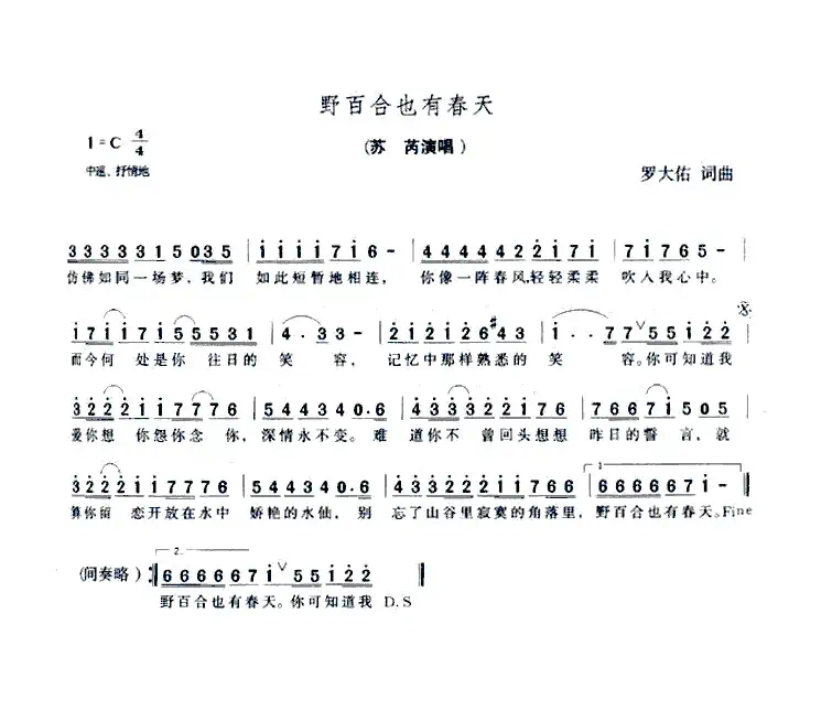 野百合也有春天