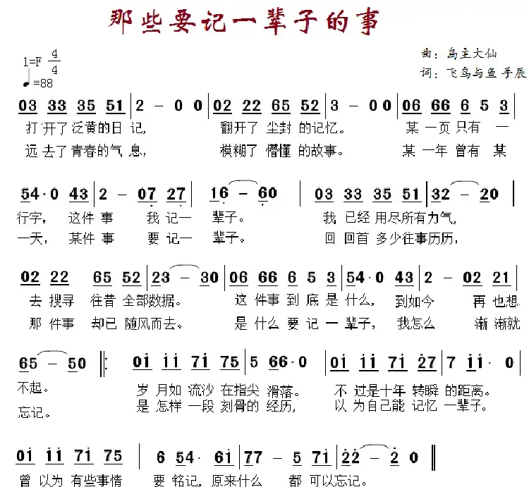 那些要记一辈子的事