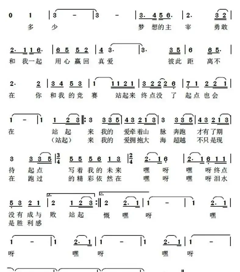 站起来(舒楠词 王平久曲)