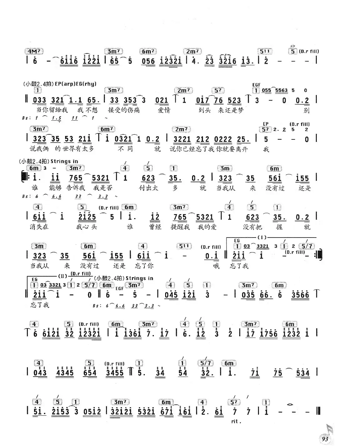 忘了你忘了我(王文清词 王文清曲、编配乐谱)
