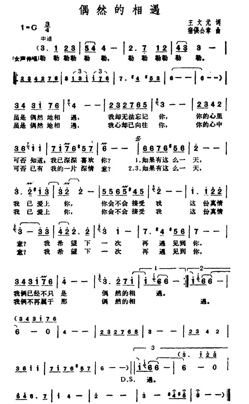 偶然的相遇